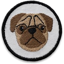 K9 Sport Sack Hook and Loop Dog Patch for Dog Carrier Backpack Pug Face - White