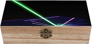 Laser Lights Wooden Keepsake Box Wooden Keepsake Memory Decorative Box for Him Her Wooden Crates Set for Photos Letters Crafts & Home Organization