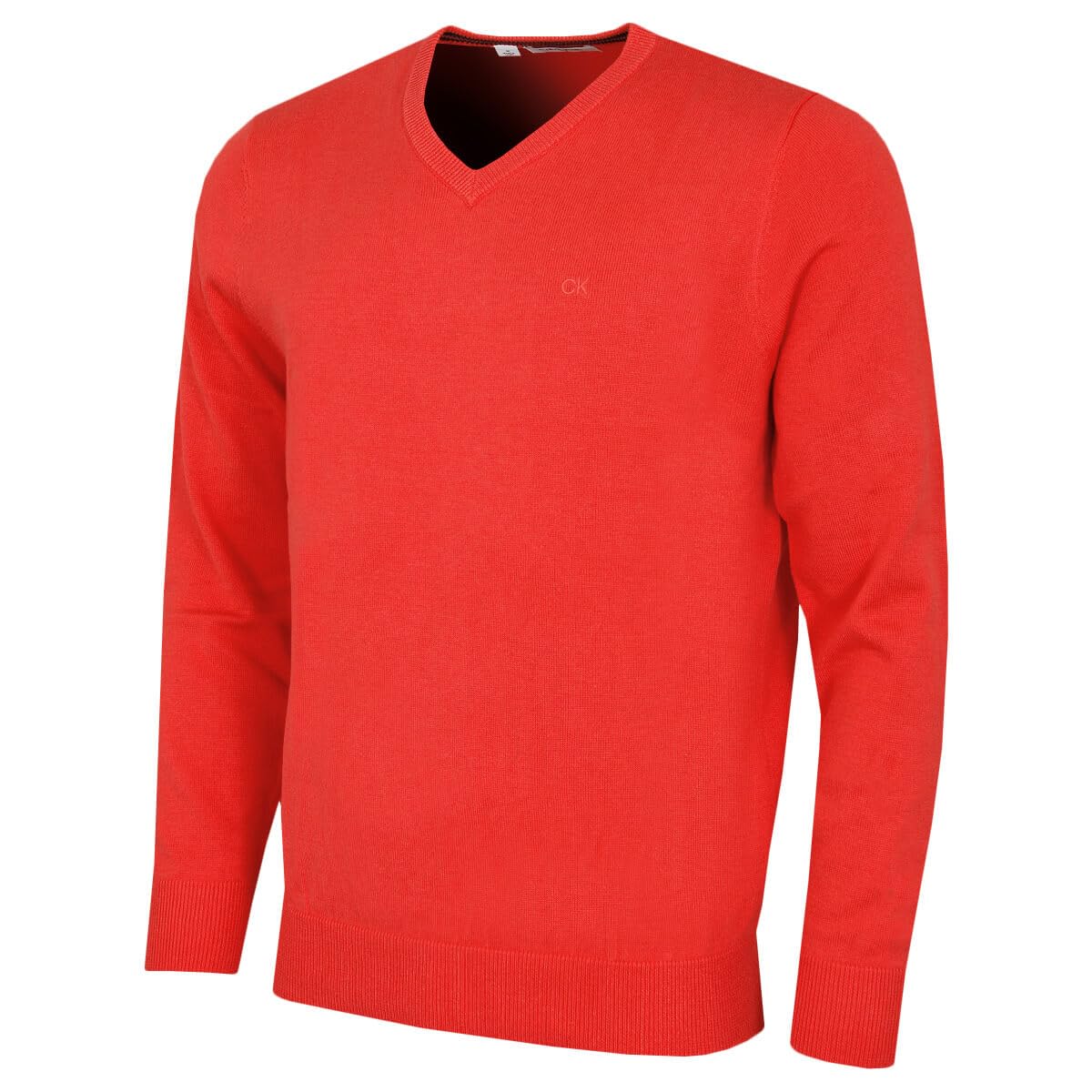 Calvin Klein Men's Coral V-Neck Soft Cotton Sweater - Xxl