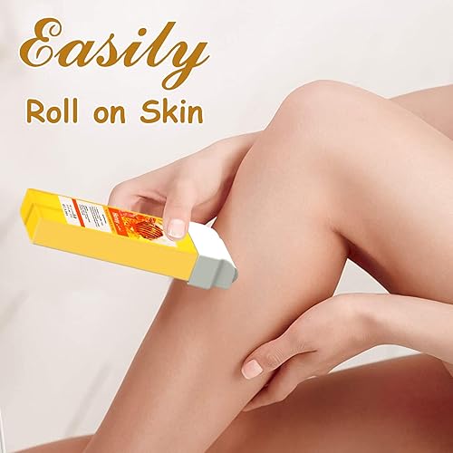 Miniatura 3 de Recambio de cera enrollable, cartuchos de cera de miel con toallitas, 10 unidades, kit de cera depilatoria para mujeres y hombres, kit de cera