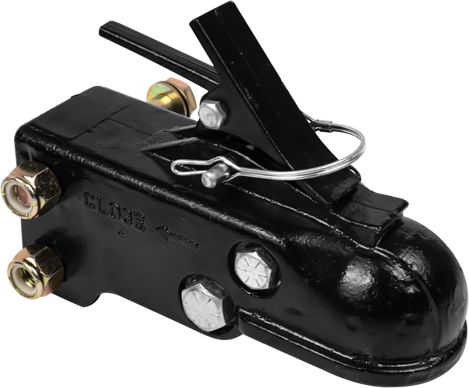 2-5/16" Trailer Coupler with Quick-Release Latch, 15,000 lbs Capacity, One-Piece Forged Construction, Black Powder Coated Finish for Professional Towing