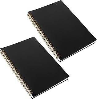 TOMETURE 2Pcs Business Bookkeeping Ledger with PP Cover – Horizontal Grid Accounting Record Book for Expense Tracking and ...