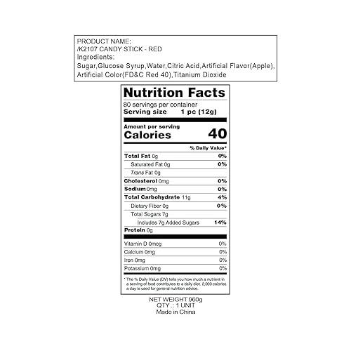 Miniatura 4 de Palitos de caramelo antiguos, envueltos individualmente, bastones de caramelo nostálgicos, 80 piezas (rojo)