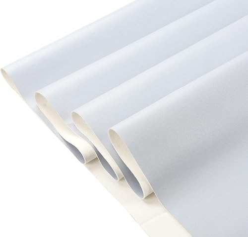 Vista 2 de Picheng Hojas de vinilo de piel sintética: tela de piel sintética lisa gris claro, impermeable, 54 x 36 pulgadas, tapicería de vinilo suave