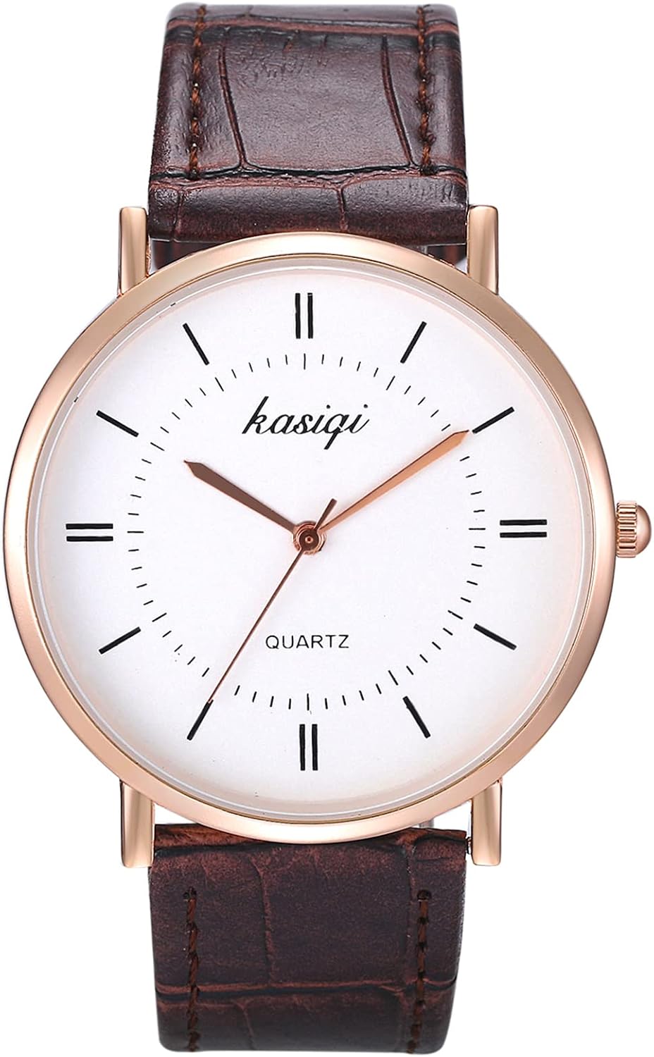 JewelryWe Pair of Watches Analogue Quartz Partner Friendship Watch Classic Simple Leather Strap Couple Watch for Men Women Black / Brown