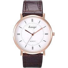 JewelryWe Pair of Watches Analogue Quartz Partner Friendship Watch Classic Simple Leather Strap Couple Watch for Men Women Black / Brown