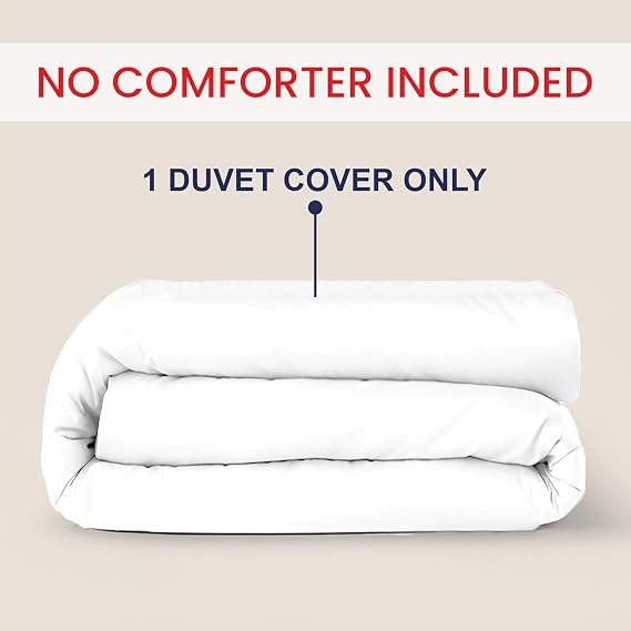 Kotton Culture Twin Size 1200 Thread Count Duvet Cover Only - 100% Egyptian Cotton, Ultra-Soft & Sateen - All Season Comforter Cover with Zipper & Corner Ties Hotel Quality Bedding - White