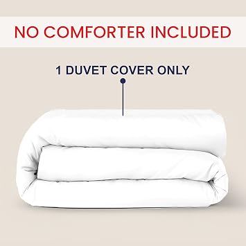 Kotton Culture Twin Size 1200 Thread Count Duvet Cover Only - 100% Egyptian Cotton, Ultra-Soft & Sateen - All Season Comforter Cover with Zipper & Corner Ties Hotel Quality Bedding - White