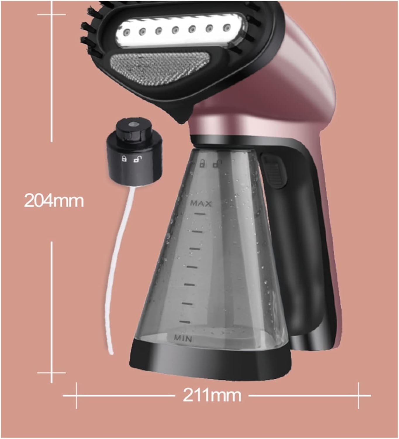 Irons, Mini Portable Travel Household Handheld Steamer Ironing Machine Garment Steamer Home Appliances Handheld Steam Hanger Iron (One Color)