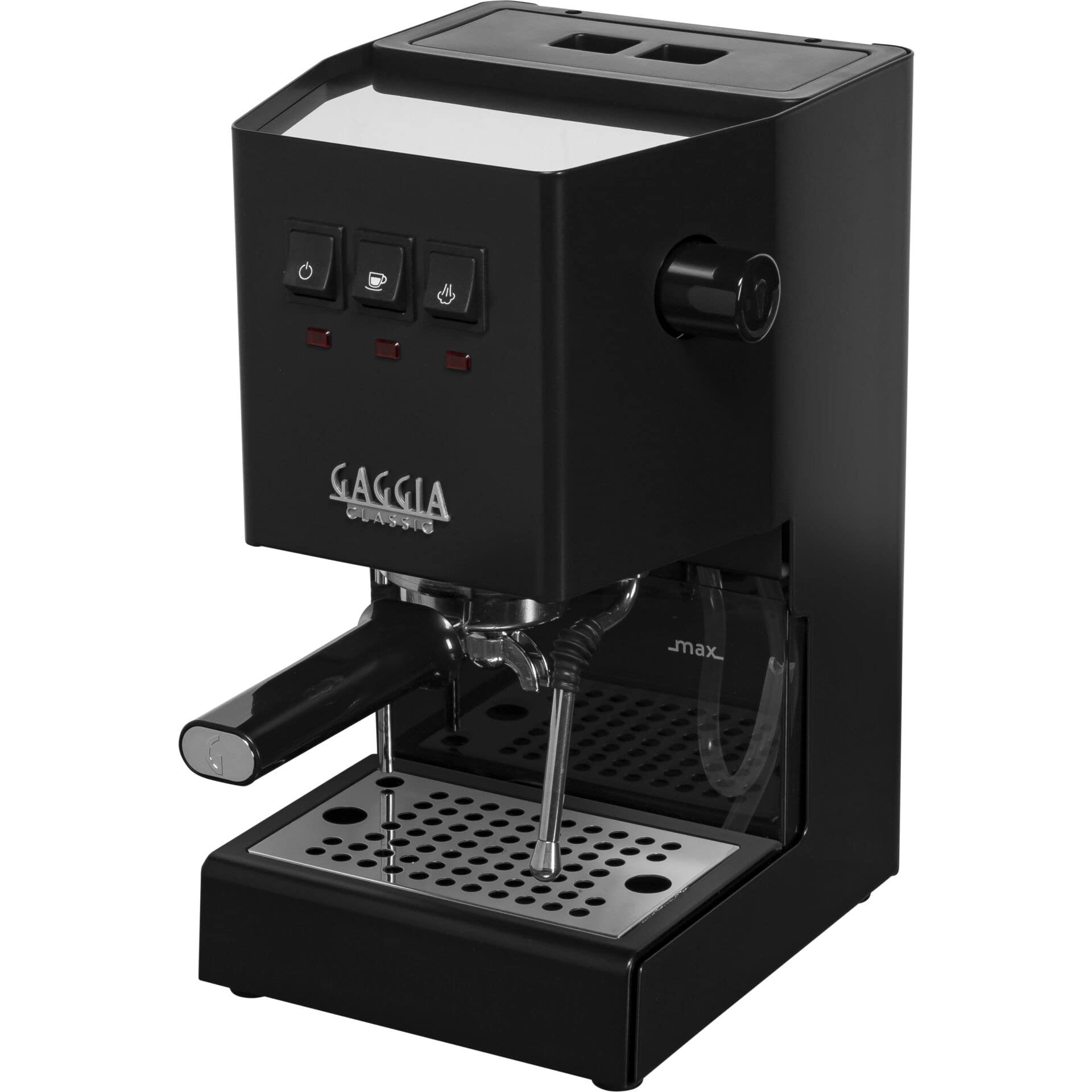 Classic E24 | Brass Boiler & Brew Group | Made in Italy | Pro Steam Wand | 58mm SS Portafilter | Manual Pump Espresso Machine | Americano, Latte and Cappuccino Coffee Maker | Thunder Black