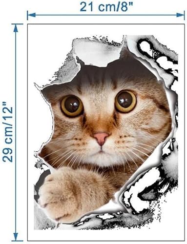 Witzige Katzen-/Hunde-Toilettenaufkleber, wasserdicht, Wandkunst, Aufkleber, abnehmbar, Badezimmer-Dekoration, WC-Deckelaufkleber