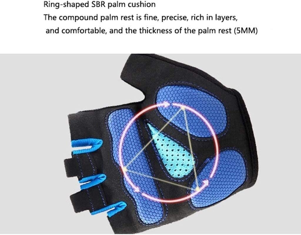 Habrur Guantes Ciclismo Guantes Bicicleta Guantes Bici Guantes De Equitación Antideslizante Camping Senderismo Guantes Gimnasio Fitness Deportes Bicicleta Medio Dedo Guante