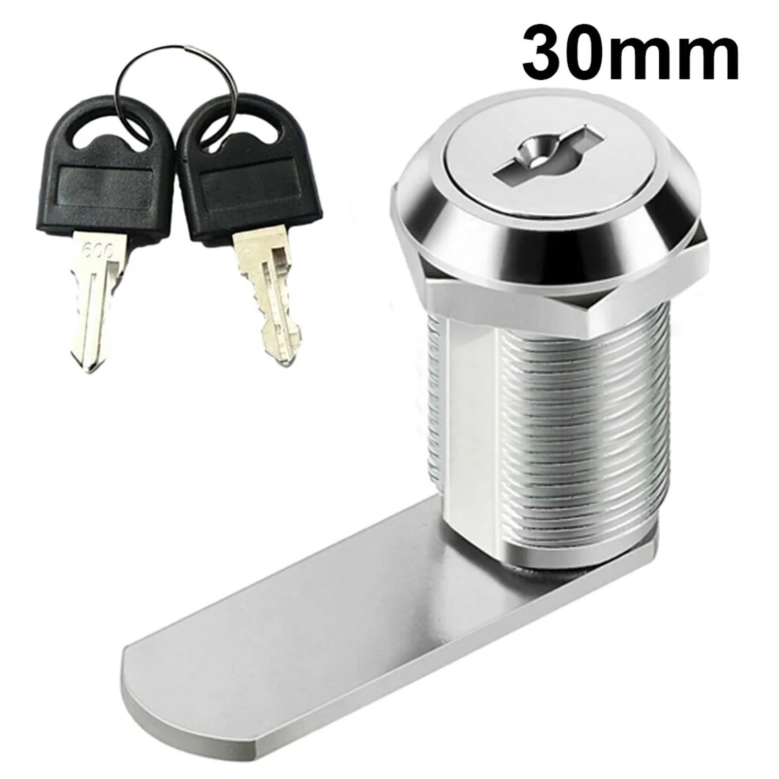 Serrures de sécurité pour boîtes aux lettres Le Cabinet Verrouille 5 Ensembles De Serrure À Came En Alliage Zinc Argenté 16-30mm Avec 2 Clés(30mm)