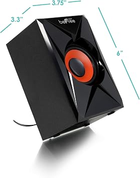 beFree Sound 5.1 Channel Bluetooth Surround Sound Speaker System in Orange
