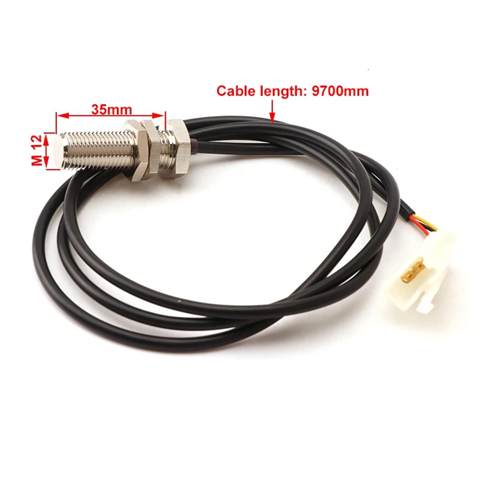 Czujnik prędkości koła Części zamienne do prędkościomierza, kabel czujnika prędkości, indukcja magnetyczna, pasuje akcesoriów motocykli, quadów i