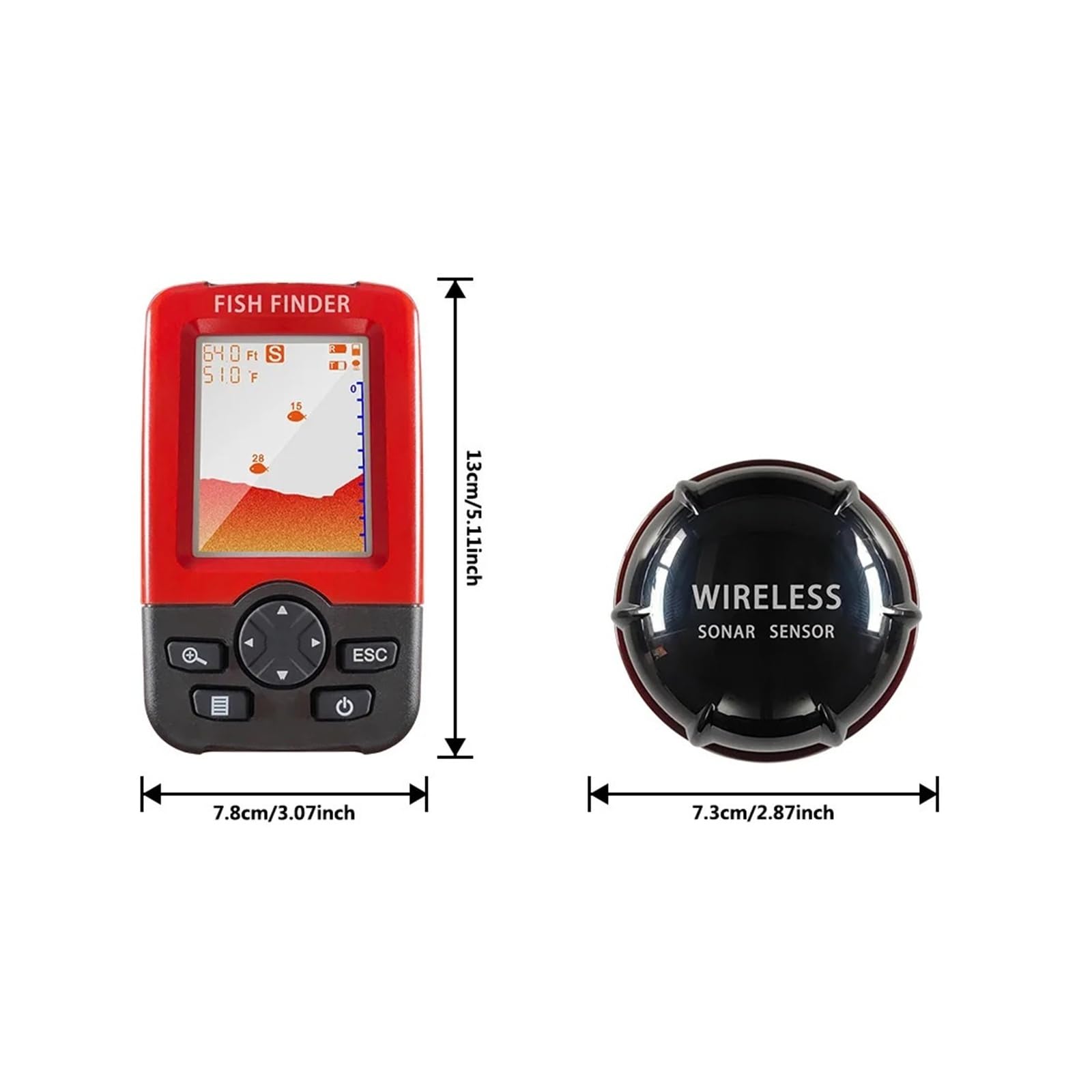 Ecoscandaglio, Rilevatore ecoscandaglio portatile wireless per da pesca
