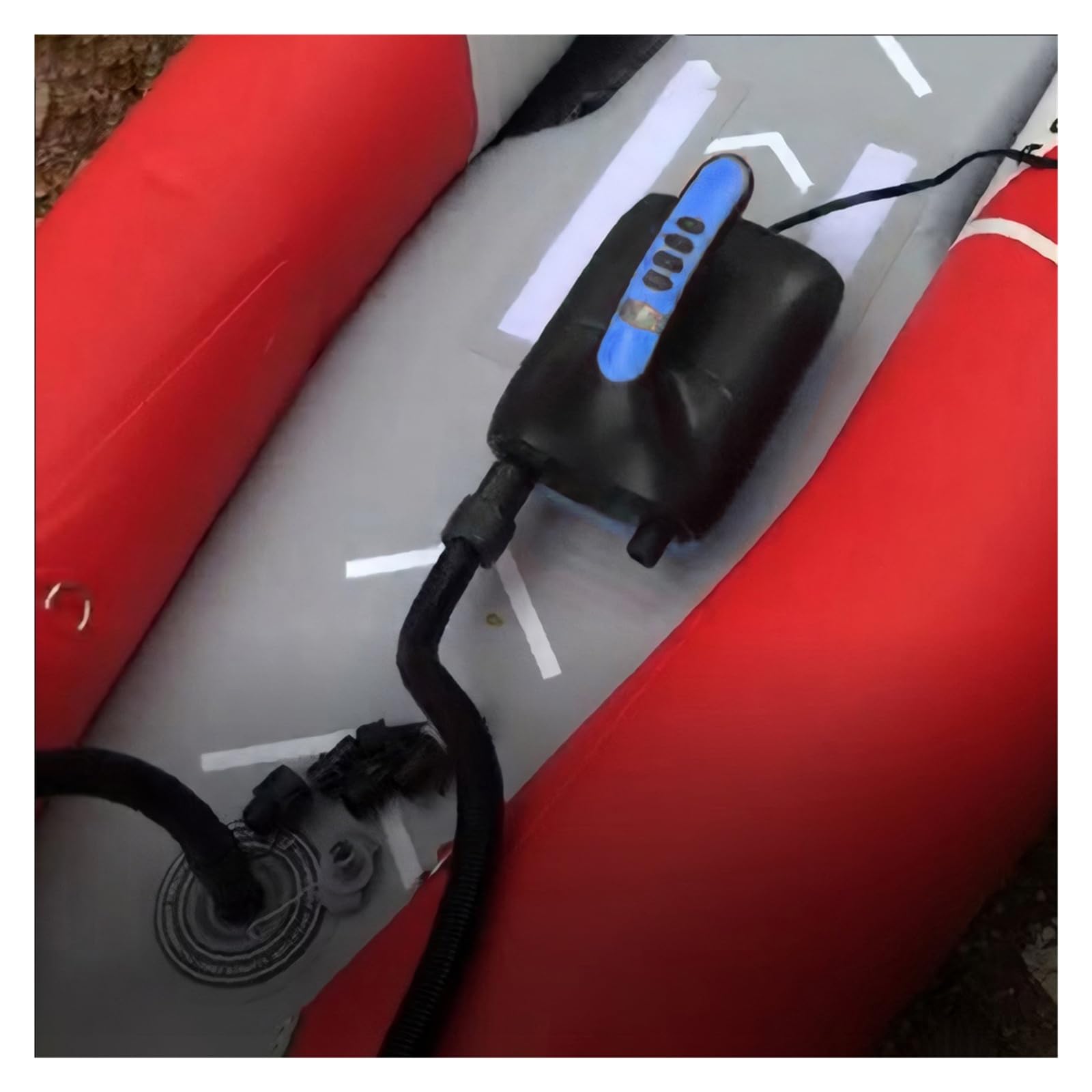Elektryczna pompka powietrza, Pompka pneumatyczna do łodzi SUP 20PSI z automatycznym wyłączaniem, wyświetlaczem LCD, przenośna sprężarka powietrza, pomarańczowa