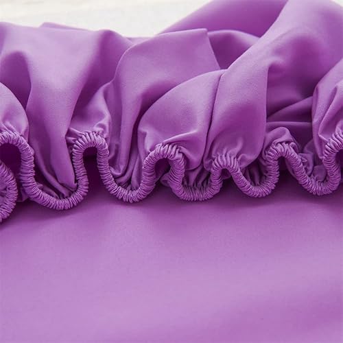 Miniatura 8 de Holawakaka Juego de ropa de cama con estampado de constelación de teñido anudado 4 piezas juego de sábanas de edredón para niños y niñas color morado