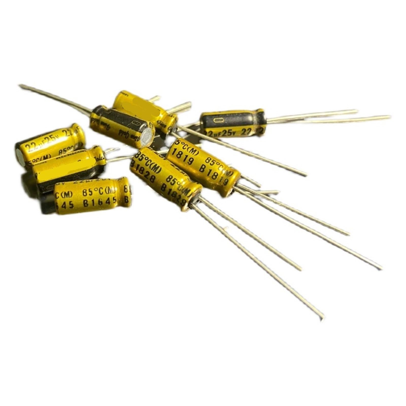 LEOTNNDQ 10pcs 25V22uF F G series 22uF/25V copper foot audio electrolytic capacitors