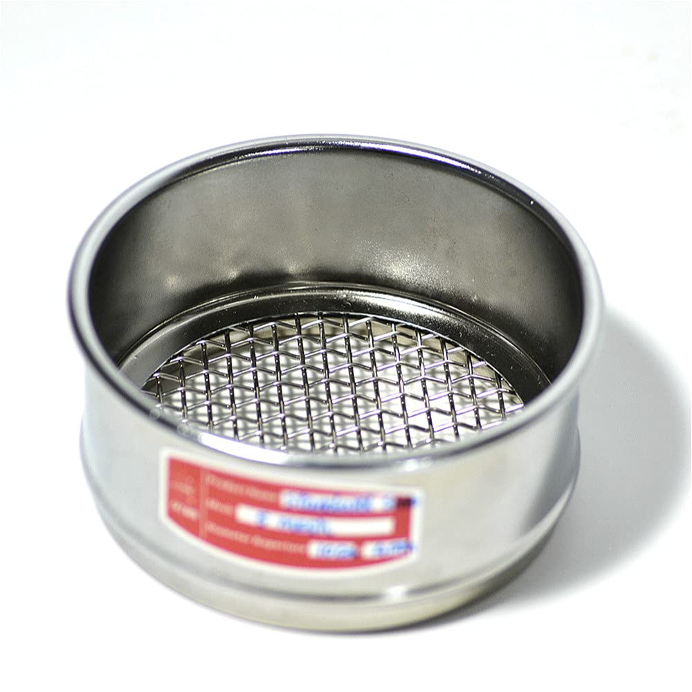Sito laboratoryjne o średnicy 10 cm i 2–5 mm ze stali nierdzewnej 304 | Sito testowe Inspekcja pobierania próbek Ekran Farmakopei Dwuwarstwowa chromowana rama R10cm(6 mesh 3.2 mm)