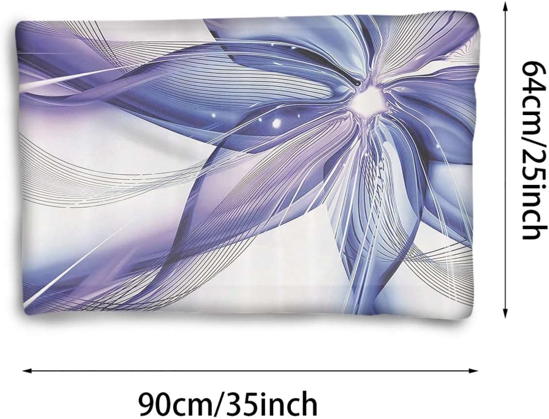 review Blue White and Purple Thermal Pet Mat Bed Liner Geometrical Like Striped Flower Design Reusable pet Pads, Great for Dogs, Cats, Bunny & Seniors Abstract 25