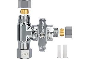 Brass Feed Water Adapter for Water Filtration Systems, Ice Makers and Refrigerators