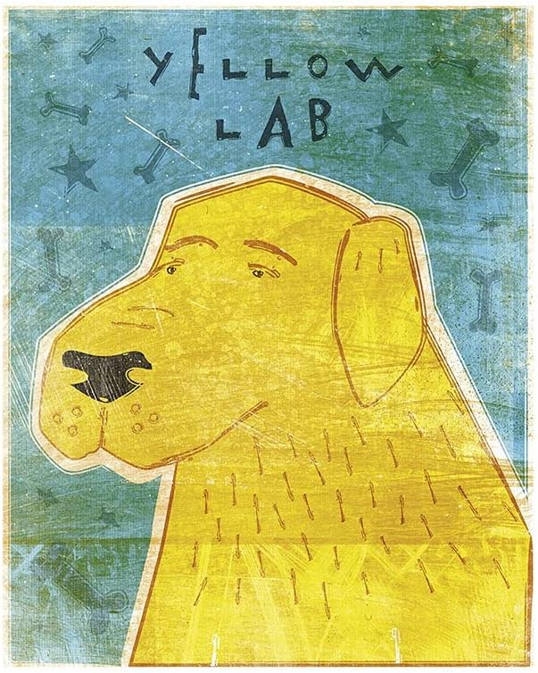 McGaw Graphics Lab Yellow, John W Golden, Wall Decor Art Print Poster, Paper Size 14" x 11" Image Size 10" x 8"