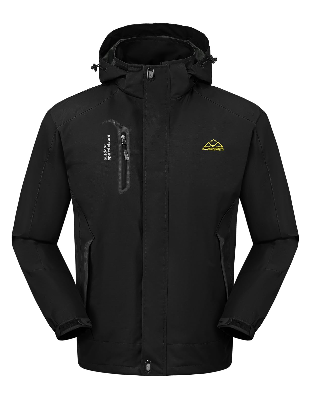 donhobo Herren Outdoor Wanderjacke Wasserabweisend Atmungsaktiv Winddichte Funktionsjacke Leicht Übergangsjacke Trekkingjacke Mäntel mit Abnehmbare Kapuze