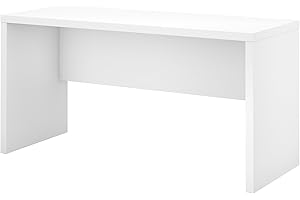 Bush Business Furniture Echo Collection 60W Pure White Computer Desk for Home Office