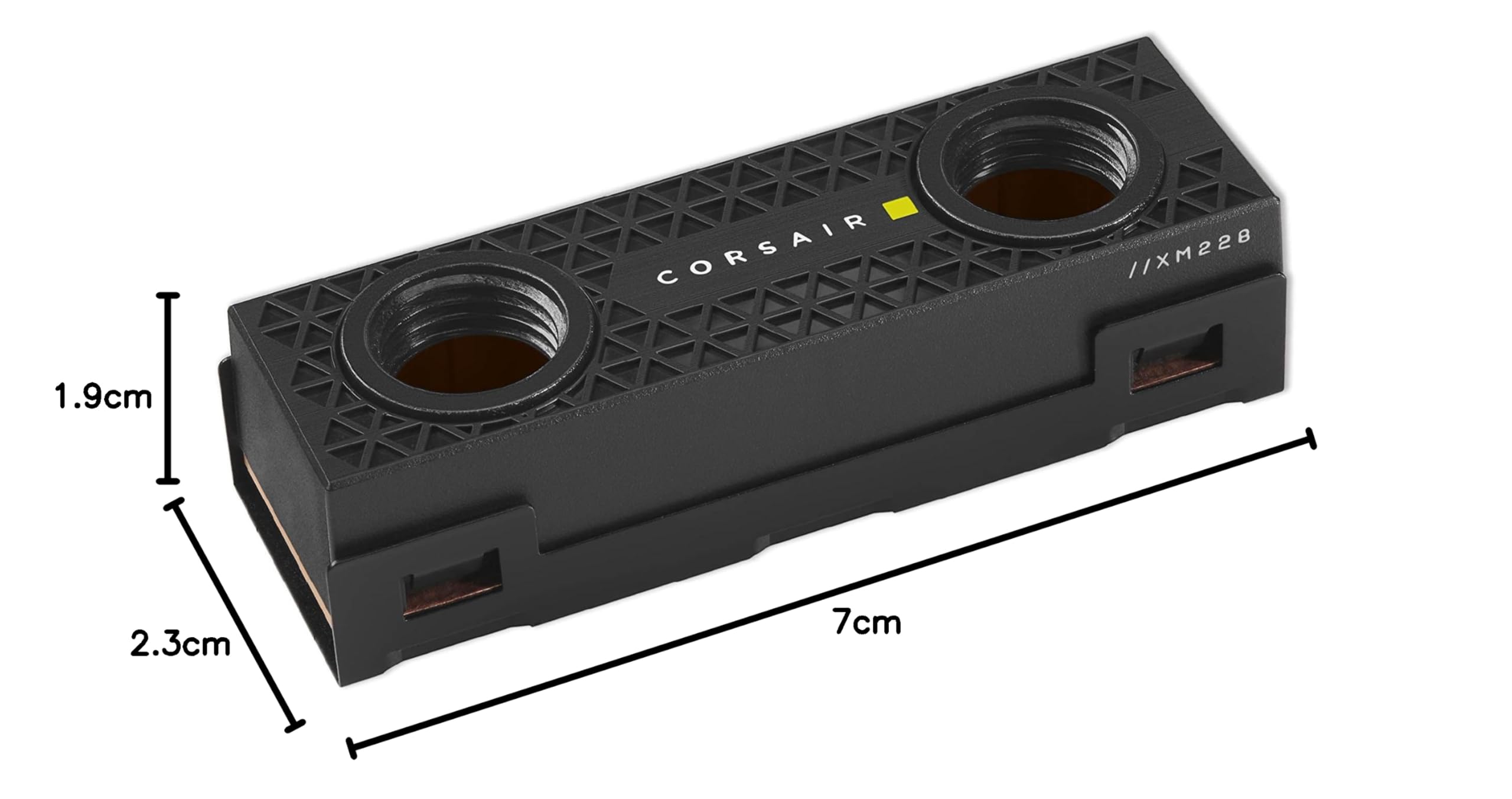 Corsair MP600 Pro XT 2 to Hydro X Edition Disque SSD M.2 NVMe PCIe Gen4 x4 (Vitesses de Lecture Séquentielle jusqu'à 7 100 Mo/s et Vitesses d'écriture de 6 800 Mo/s, Waterblock Hydro X XM2) Noir