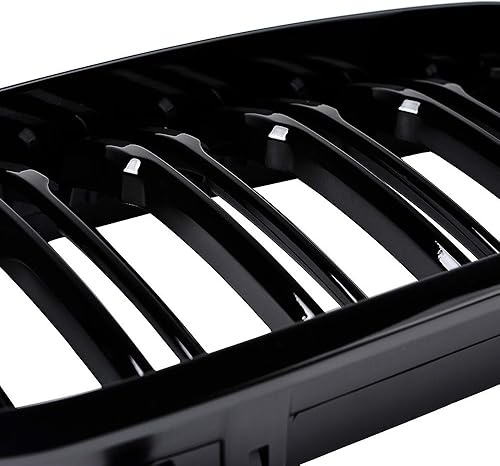 Miniatura 3 de Astra Depot Rejilla de riñón de doble listones de color negro brillante izquierda y derecha compatible con BMW E46 325Ci 330Ci 2DR 2DR 2003-2006