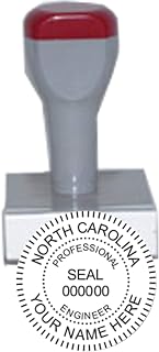 HUBCO Standard Professional Engineer Seal Hand Stamp (1.75-inch Image Size) | North Carolina