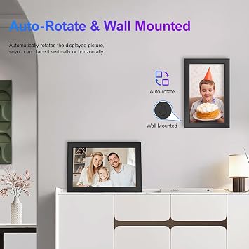 Frameo 10.1 Inch Digital Picture Frames Smart WiFi Digital Photo Frame with 1280x800 IPS Touch Screen HD, 32GB Memory, Auto-Rotate, Wall Mountable, Share Moments Instantly via Frameo App from Anywhere