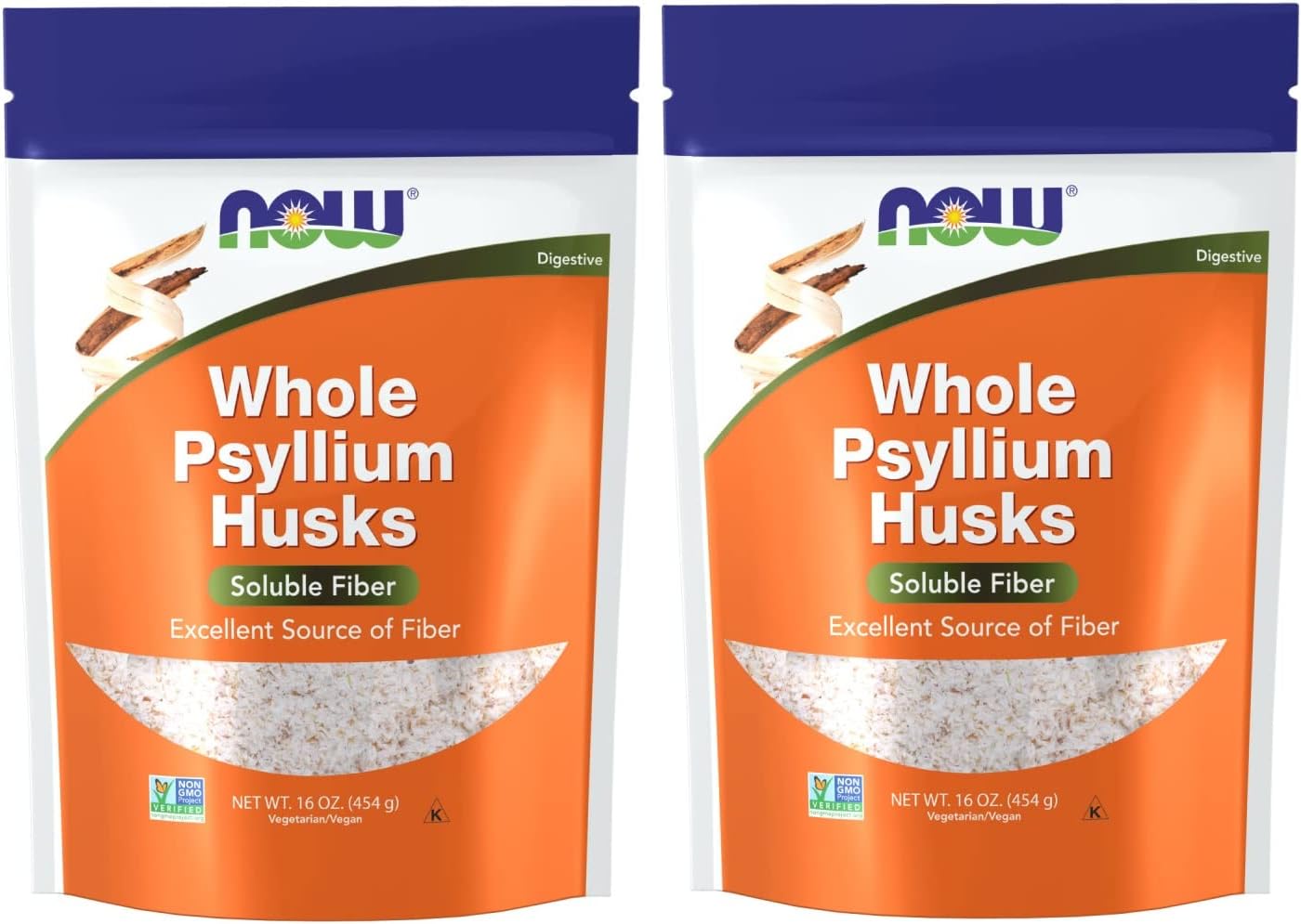 Psyllium Husks Whole, 16 Oz (Pack of 2)