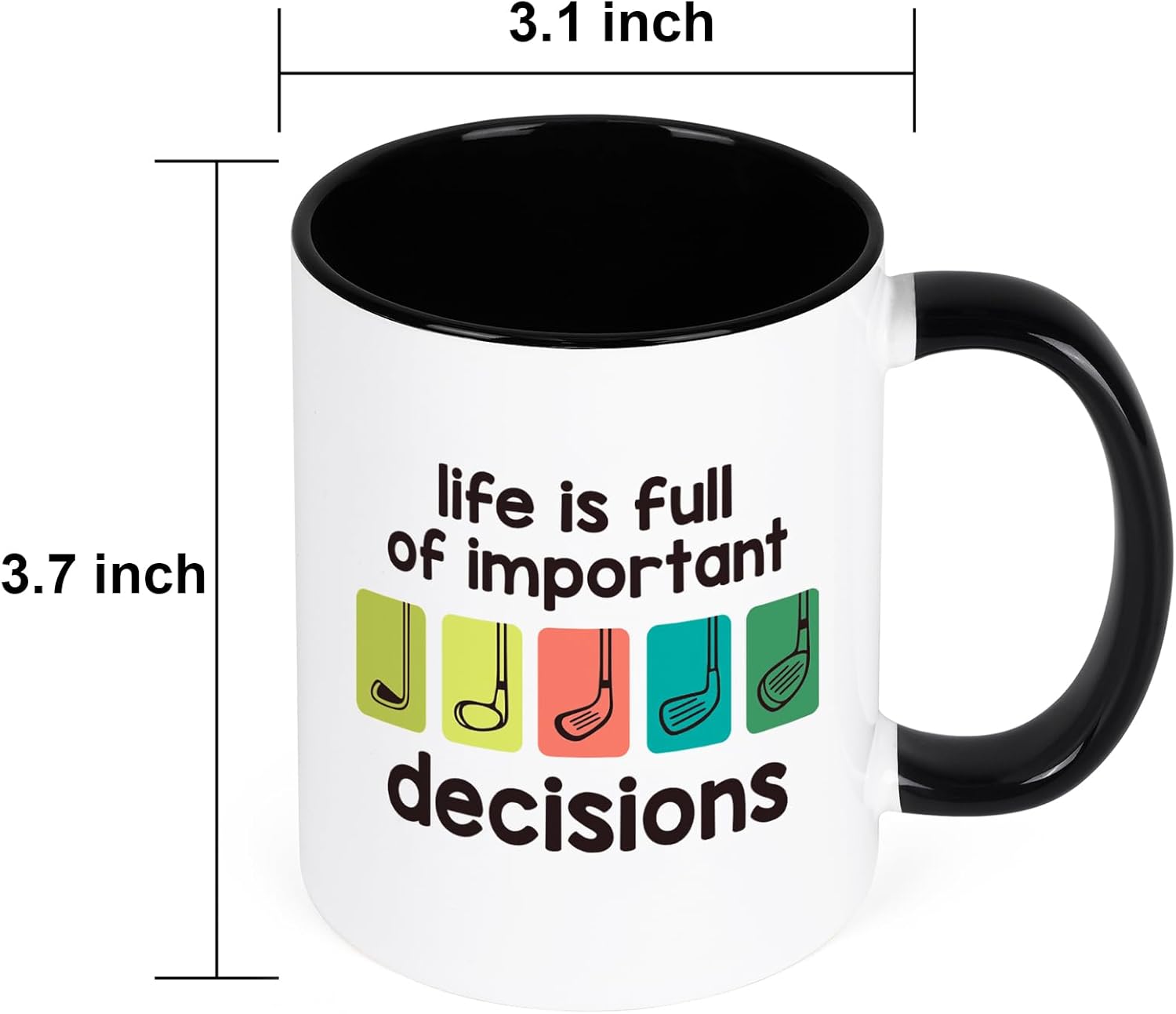 Maustic Golf Gifts for Men, Gifts for Golfers, Life is Full of Important Decisions Golf Mug, Fathers Day Golf Gifts for Dad, Golf Coffee Mug, Funny Christmas Golf Gifts for Dad Uncle Friends, 11 Oz - Image 7
