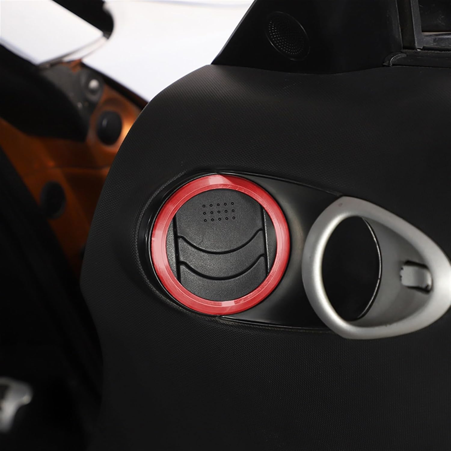 Decorative Stickers Aluminum Alloy Red Car Door Side Air Conditioning Air Outlet Decorative Ring for Nissan 350Z 2003-2006