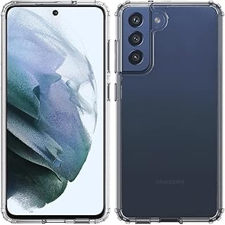 Kowauri Case for Samsung Galaxy S21 FE,Crystal Clear Hard PC Back Clear Slim TPU Bumper Shockproof Protective Cover Case for Samsung Galaxy S21 FE 5G 2022 (Clear)