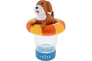 U.S. Pool Supply Puppy Dog Floating Pool Chlorine Dispenser Collapsible Base Holds...