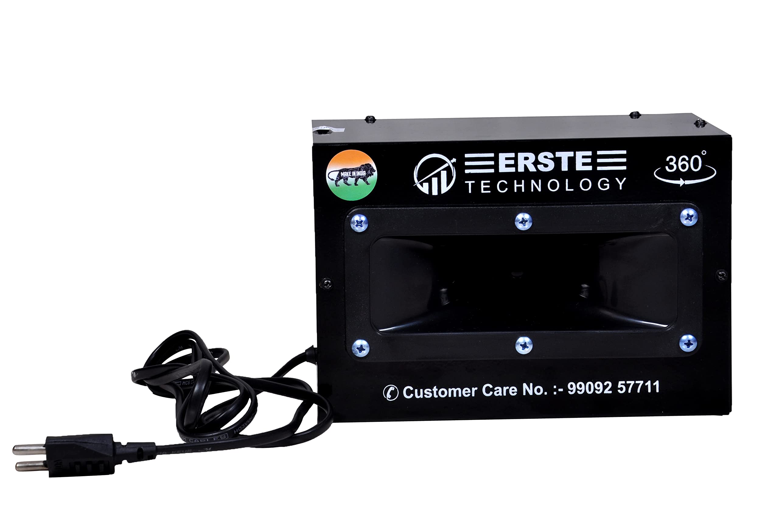 UltrasonicRat/Rodent/Pest Repeller for Home Kitchen Warehouse_ Restaurant, (Black), Made in India Area Covered : 2500SQ, Big Black