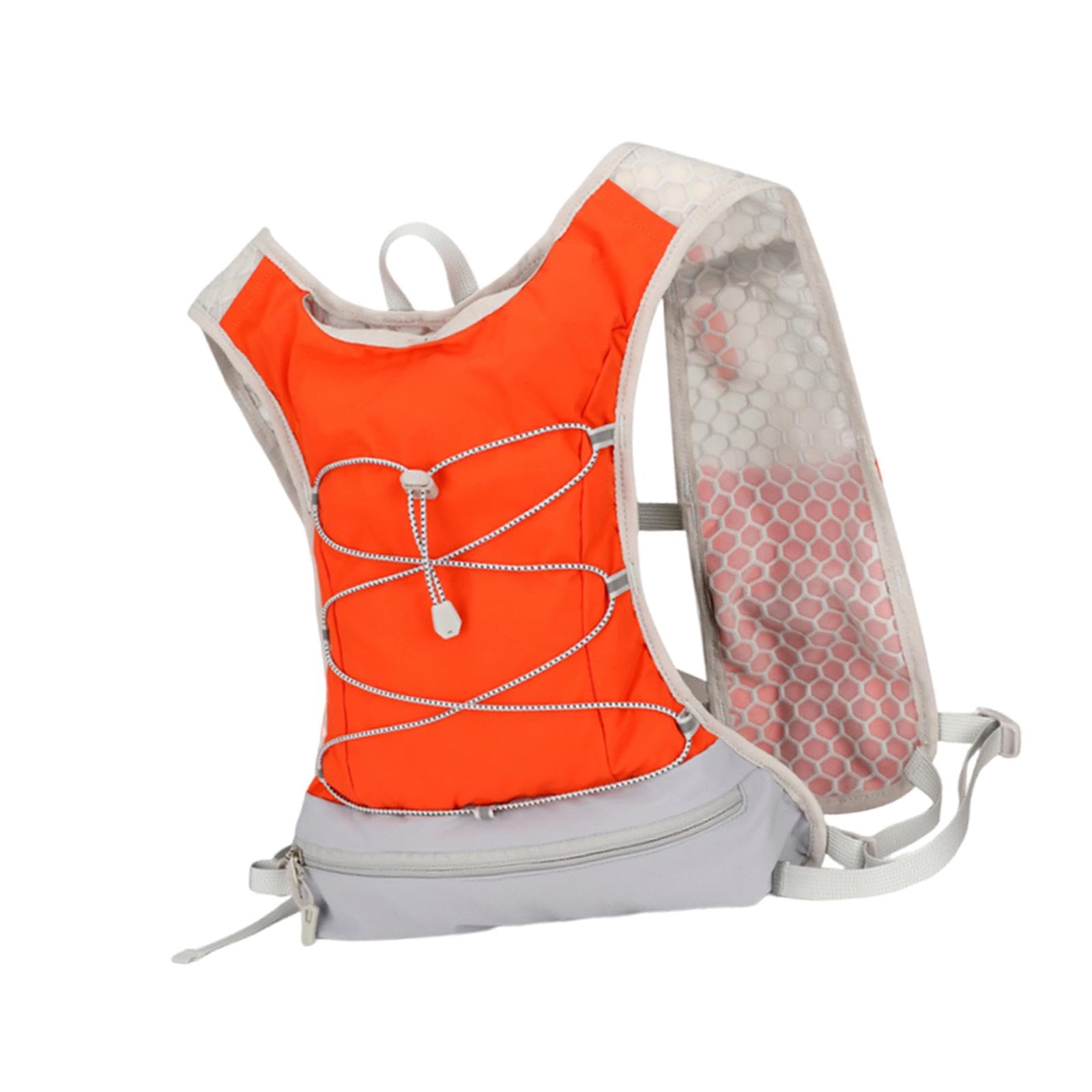 Vaveren Running Vest for Women Men Outdoor Sports Bag Lightweight Breathable Water Pack Hydration Vest for Cycling Marathoner Jogging, Orange