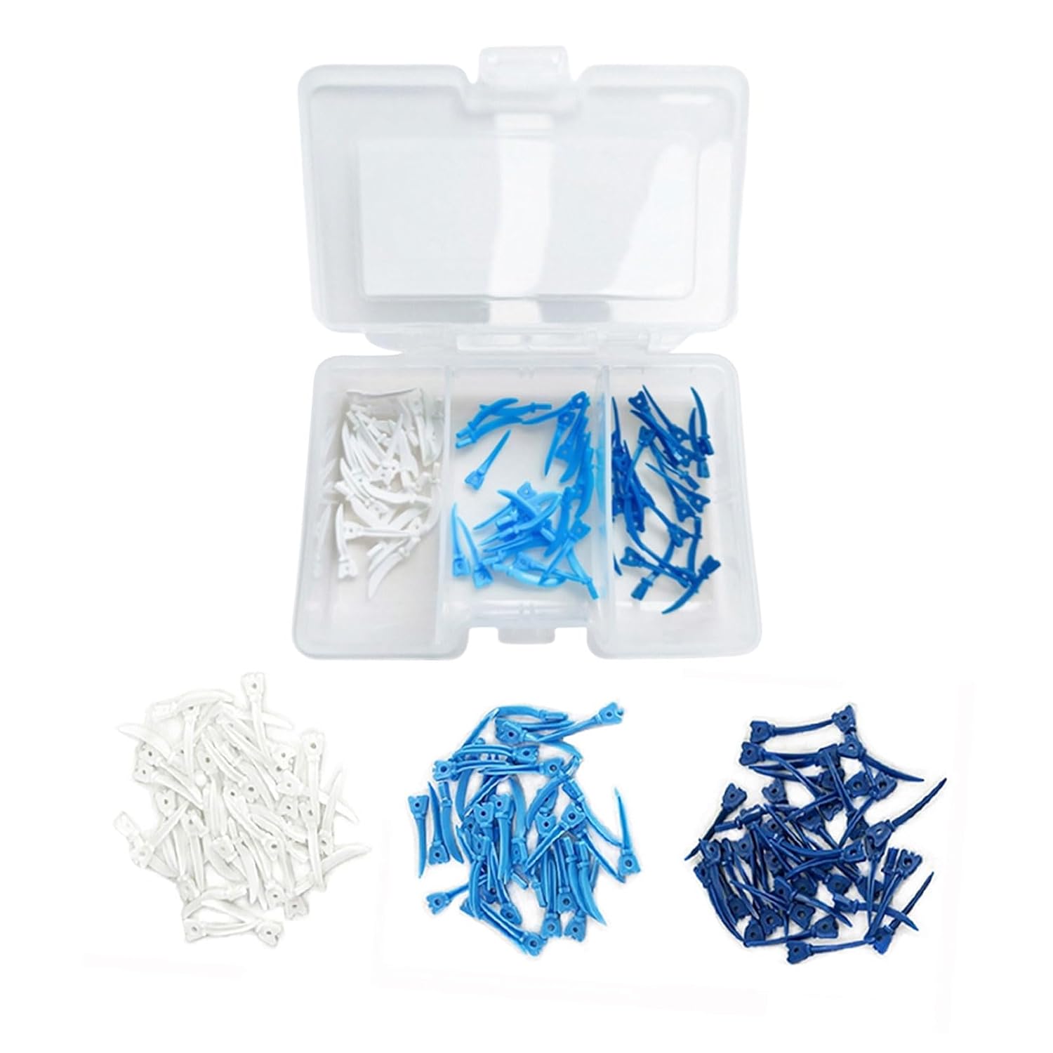 72pcs Dental Wedges Plastic, Dental Sectional Matrix System Wedge Refill Tulwar Wedges with Holes (72pcs Set)