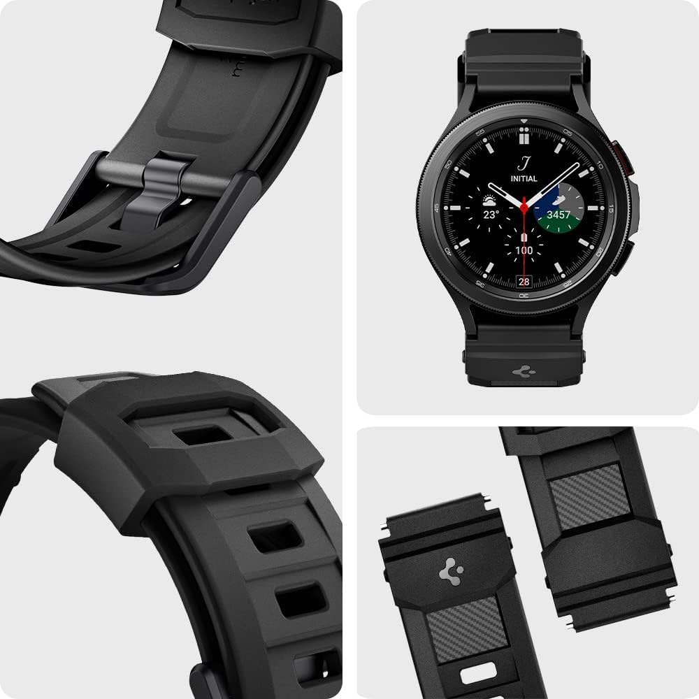 Spigen Tough Armor Designed for Galaxy S23 Ultra Case (2023) and Rugged Band Designed for Samsung Galaxy Watch 7 44/40mm, Galaxy Watch 6/5/4 44/40mm, Galaxy Watch 5 Pro 45mm