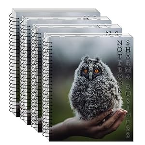 KRASHTIC Owl Cover 4 Set Blank Book For Kids to Write Stories, Unlined A4 Size Notebook Set for Students Journals, Drawing, Sketching, 200 Pages in Each Notebook