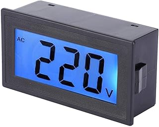 YB5135DB AC80-500V Two Wires Mini Digital Voltmeter Panel Two-Wire LCD Display Digital Volt Panel Meter Voltage Monitor Tester Gauge with Digital LCD Blue Backlight Display