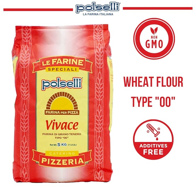 Harina Vivace Tipo 00 Polselli 5 kg para Pizza y Pasta miniatura 3