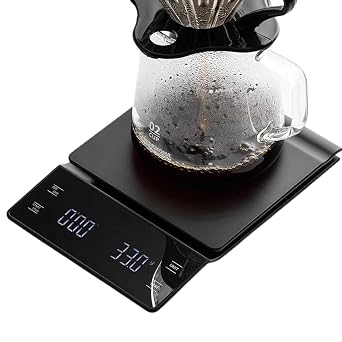Digital Scale - Professional 0.01g Coffee Scale with Built-in Timer | Waterproof Barista for Brewing, Drip Coffee & French Press | Touch Screen Kitchen with Auto Shut Off