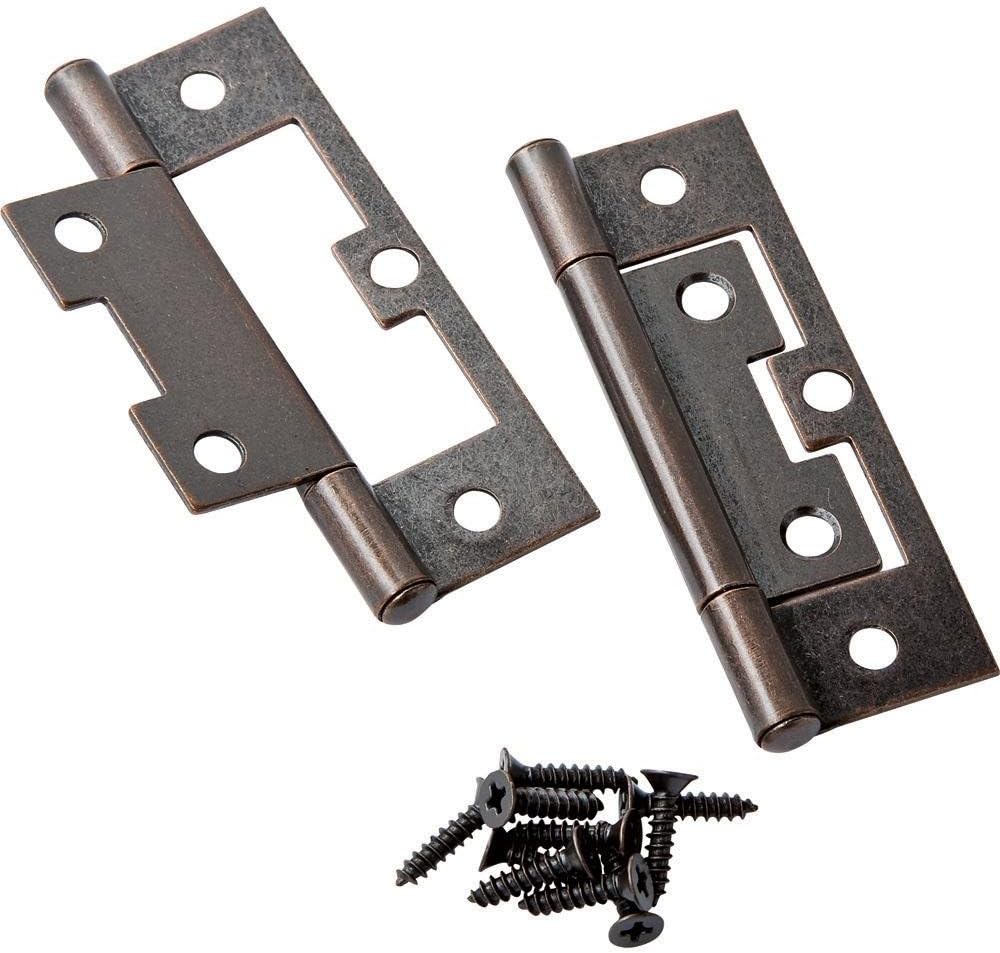 Statuary Bronze Hinge, 3/4" (A) x 15/16" (B) x 2-1/2" (C), Pair