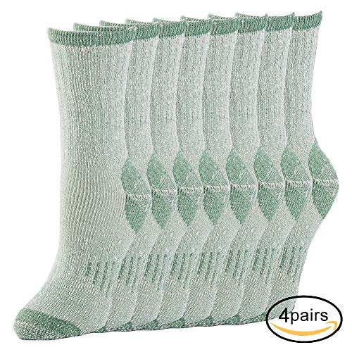 Image of 70% Merino Wool Women Crew Socks - Hiking Outdoor Athletic Thermal Thickening Cushion