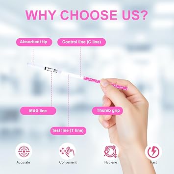 30 Ovulation Test Strips with Reusable Urine Cup Accurate Fertility Test for Women Home Ovulation Predictor Kit 3mm LH