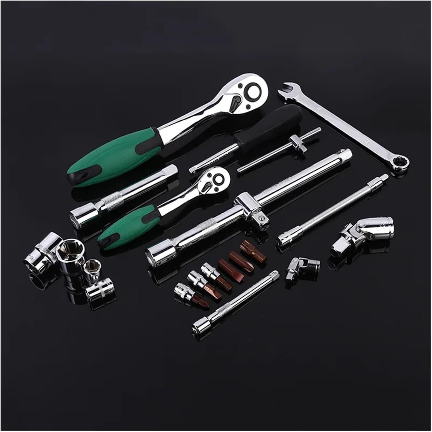 Compatible with Supplying Sleeve Wrench Combination Tool Set 82 Pieces Machine Repair Auto
